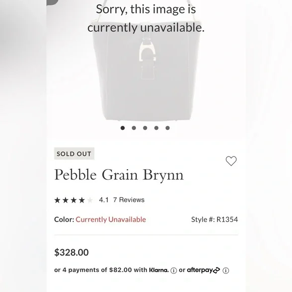 Dooney & Bourke Orange Leather Shoulder Bag - Picture 2 of 13